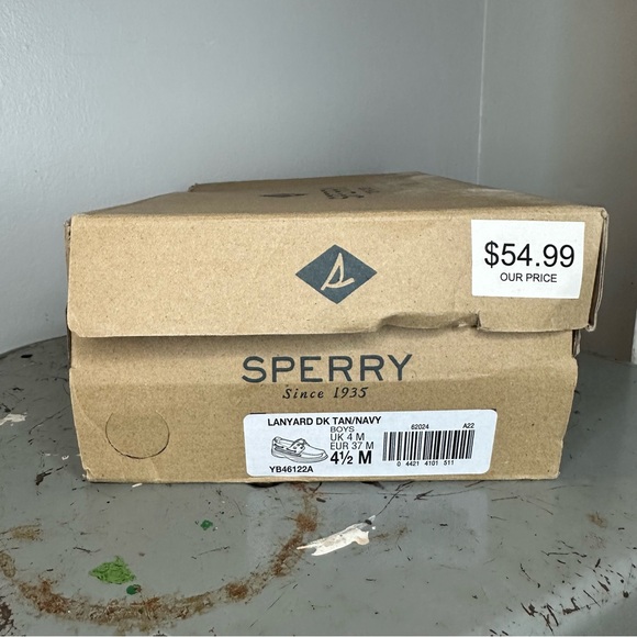 Sperry Boy’s Tan Boat Shoes Kids size 4.5 - Picture 9 of 11